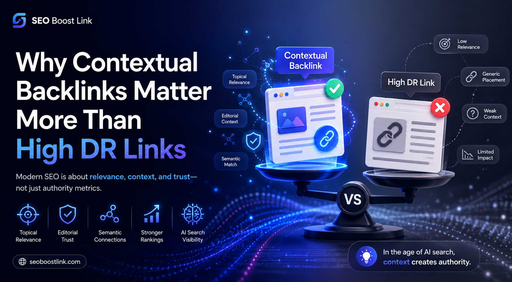 Why Contextual Backlinks Beat High-DR Links in 2026